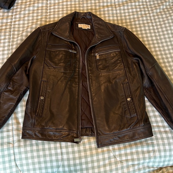 Dark Brown Men’s Genuine Leather Jacket - Picture 5 of 7